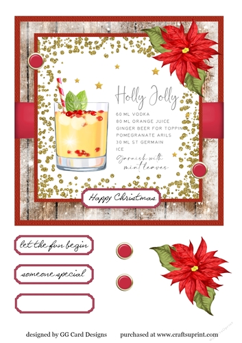 Christmas holly jolly cocktail
