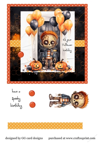 Halloween Birthday zombie