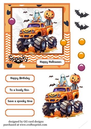 Halloween truck orange