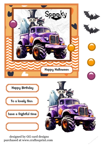 Halloween truck purple 1
