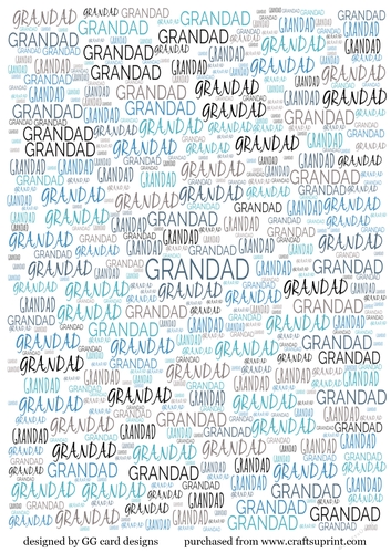 Grandad word BP blue