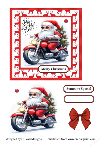 Santa on motorbike