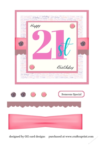 21st Birthday Topper