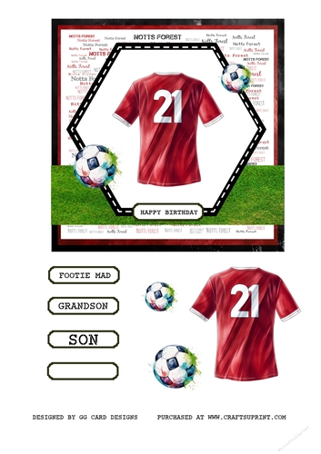 football nottingham forest birthday topper