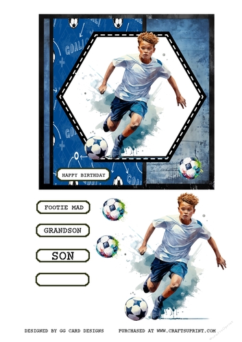 football boy birthday topper