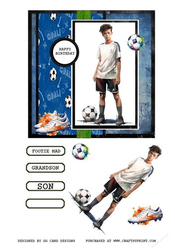 football boy birthday topper