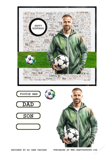 football birthday topper 1
