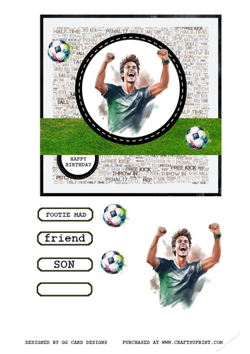 football man green kit birthday 