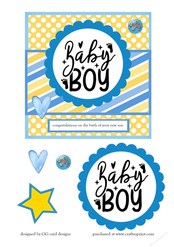 Baby Boy sentiment topper