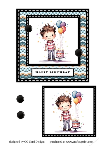 Birthday Boy with balloon 3