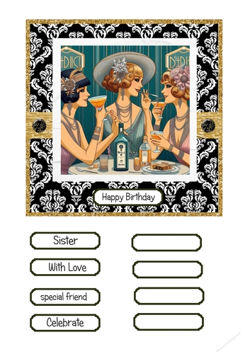 Art Deco Lady Birthday