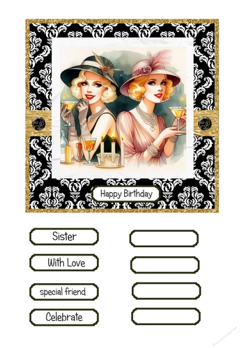 Art Deco Lady Birthday 1
