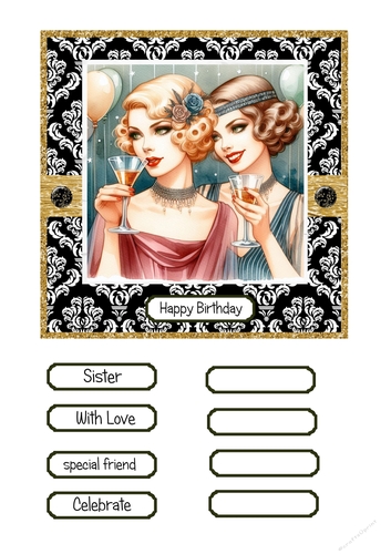 Art Deco Lady Birthday 2