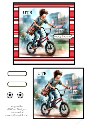 boy riding a bike Sheff United