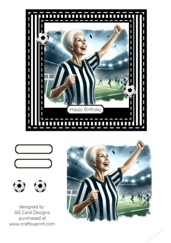Football Birthday Newcastle United lady