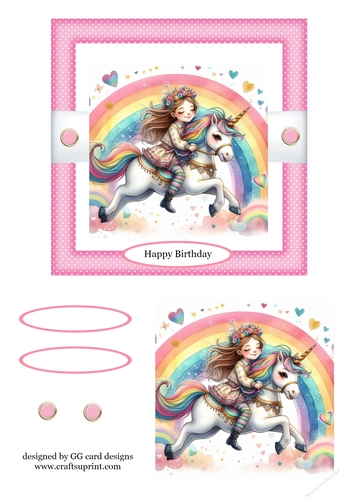 birthday girl riding unicorn