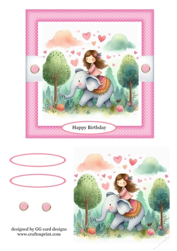 birthday girl riding elephant 1