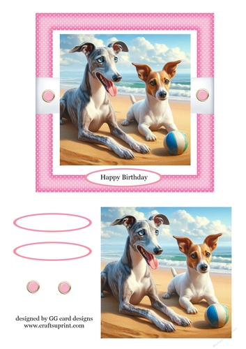 birthday whippet and jack russel