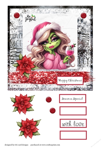 Christmas wine girl grinch