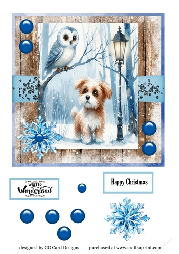 Dog in the snow 