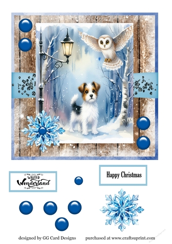 Dog in the snow 1