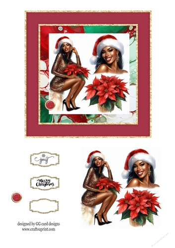 Christmas Lady poinsettia 1