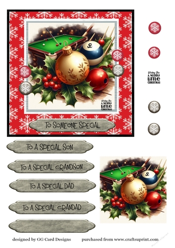 Christmas snooker bauble 