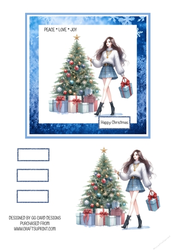 christmas girl with tree