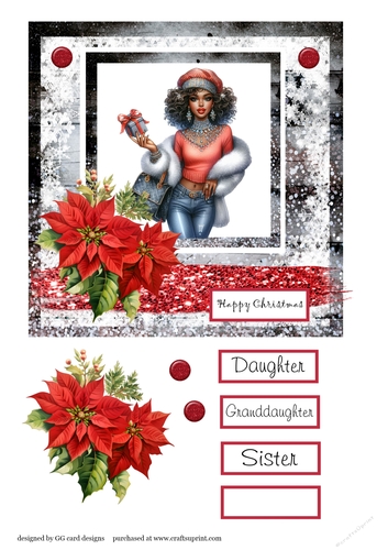 christmas girl with present 1