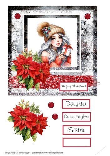 christmas girl with present 3