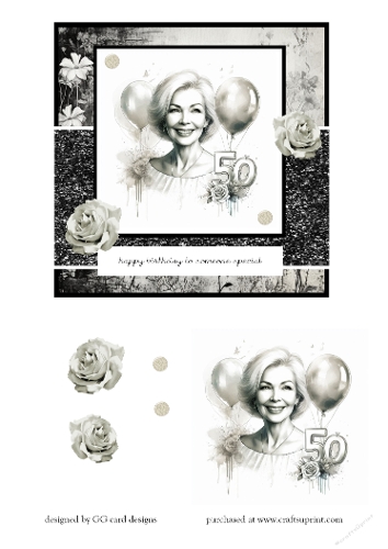 Happy 50th black and white
