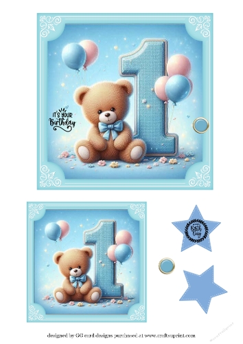 1st Birthday Bear 1