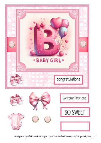 Baby Girl Sentiment Topper