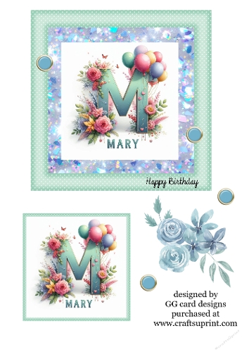 Birthday name topper Mary