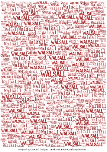 Football backing paper Walsall