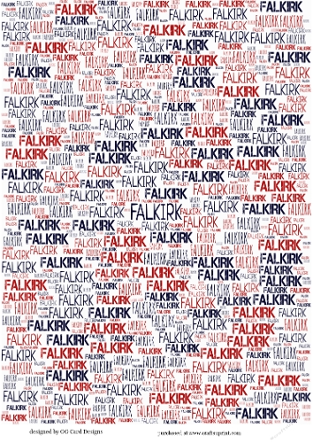 A4 Falkirk FC backing paper
