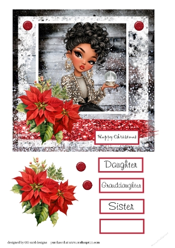 Christmas girl snow globe