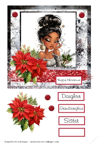 Christmas girl foliage