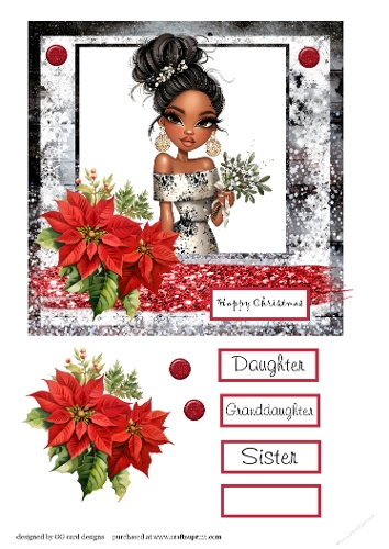 Christmas girl mistletoe