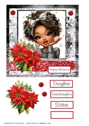 Christmas girl bow