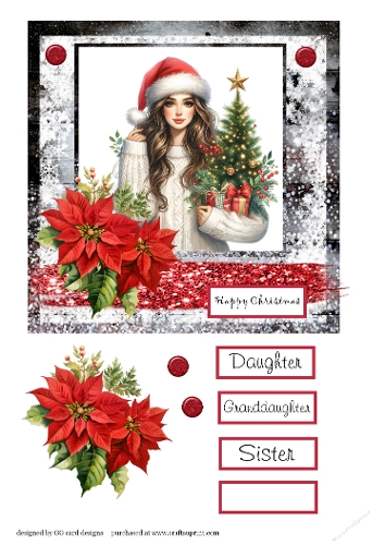 Christmas girl tree