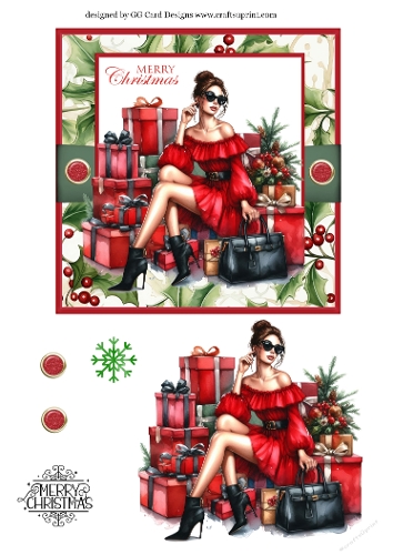 Christmas lady presents