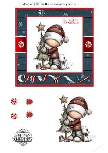 Christmas boy and dog