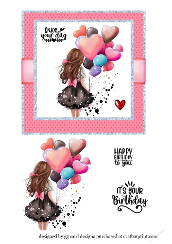 Girl with balloons