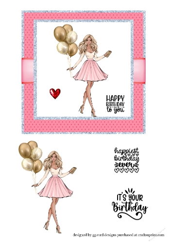 Girl with balloon blonde