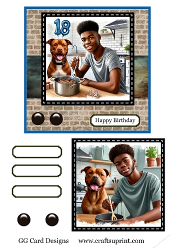 18th birthday boy and dog