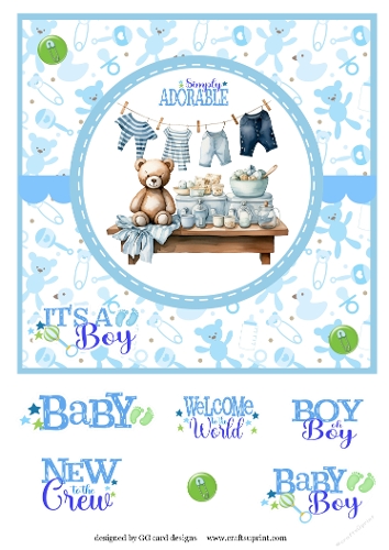 New Baby Boy topper 
