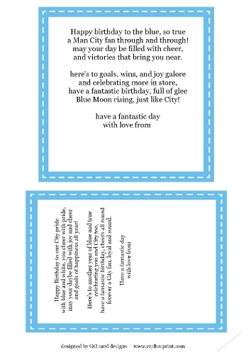 Man City birthday verse