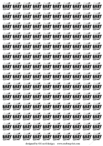 Welcome baby girl backing paper
