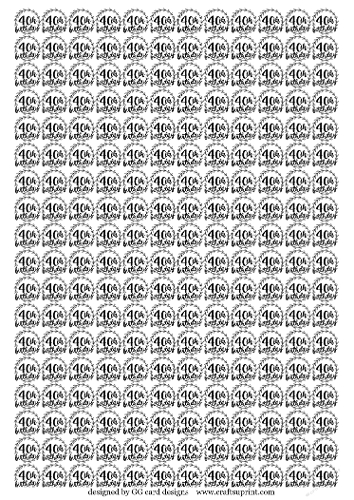 40th birthday backing paper